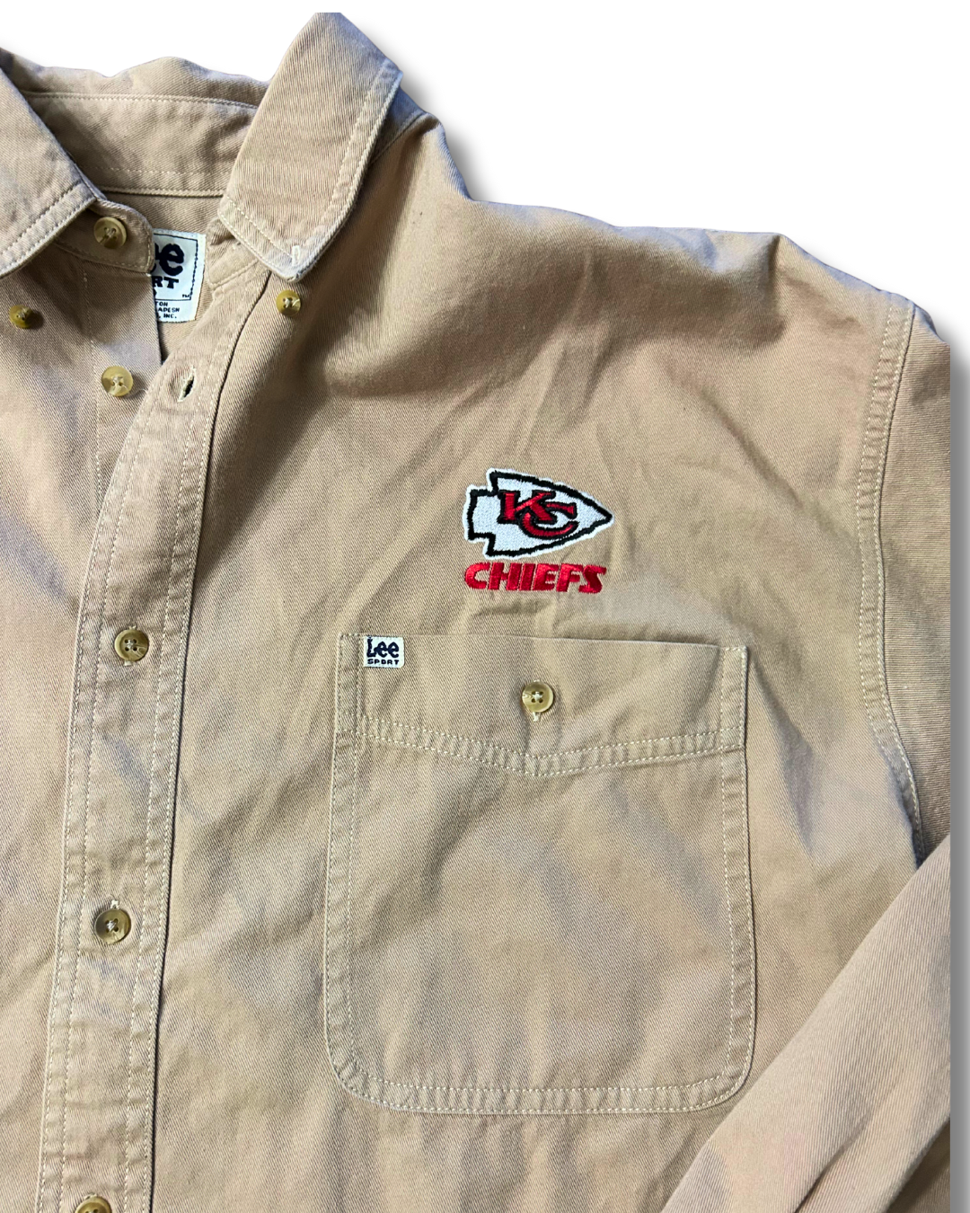 VINTAGE Tan Chiefs Button Down Shirt