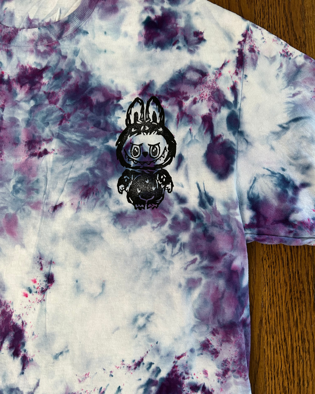 LEBOOBOO PURPLE VARIANTS HAND PRINTED T-SHIRT