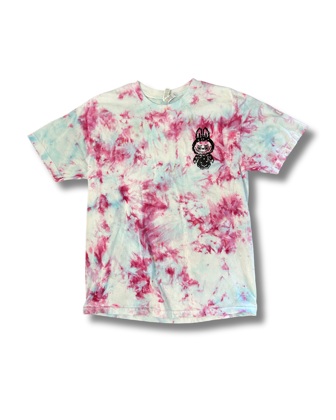 LEBOOBOO PINK VARIANTS HAND PRINTED T-SHIRT