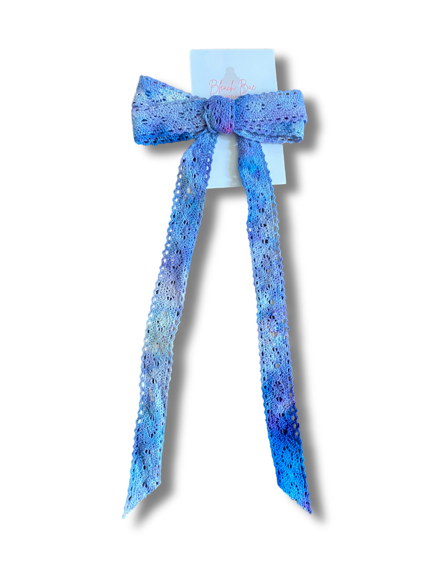Crocheted Hand Dyed Hair Bows