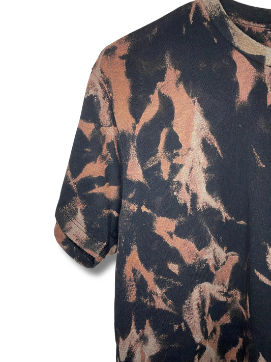 Reputation Black Acid Wash Cropped T-Shirt