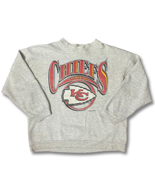 VINTAGE Grey Big Graphic Chiefs Sweatshirt