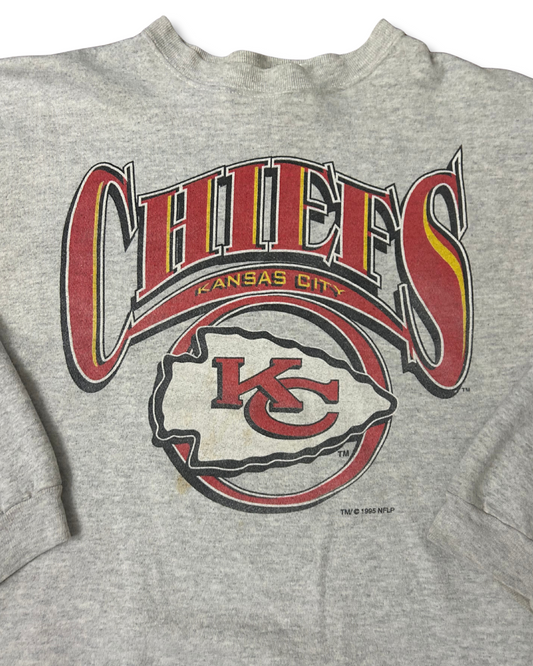 VINTAGE Grey Big Graphic Chiefs Sweatshirt