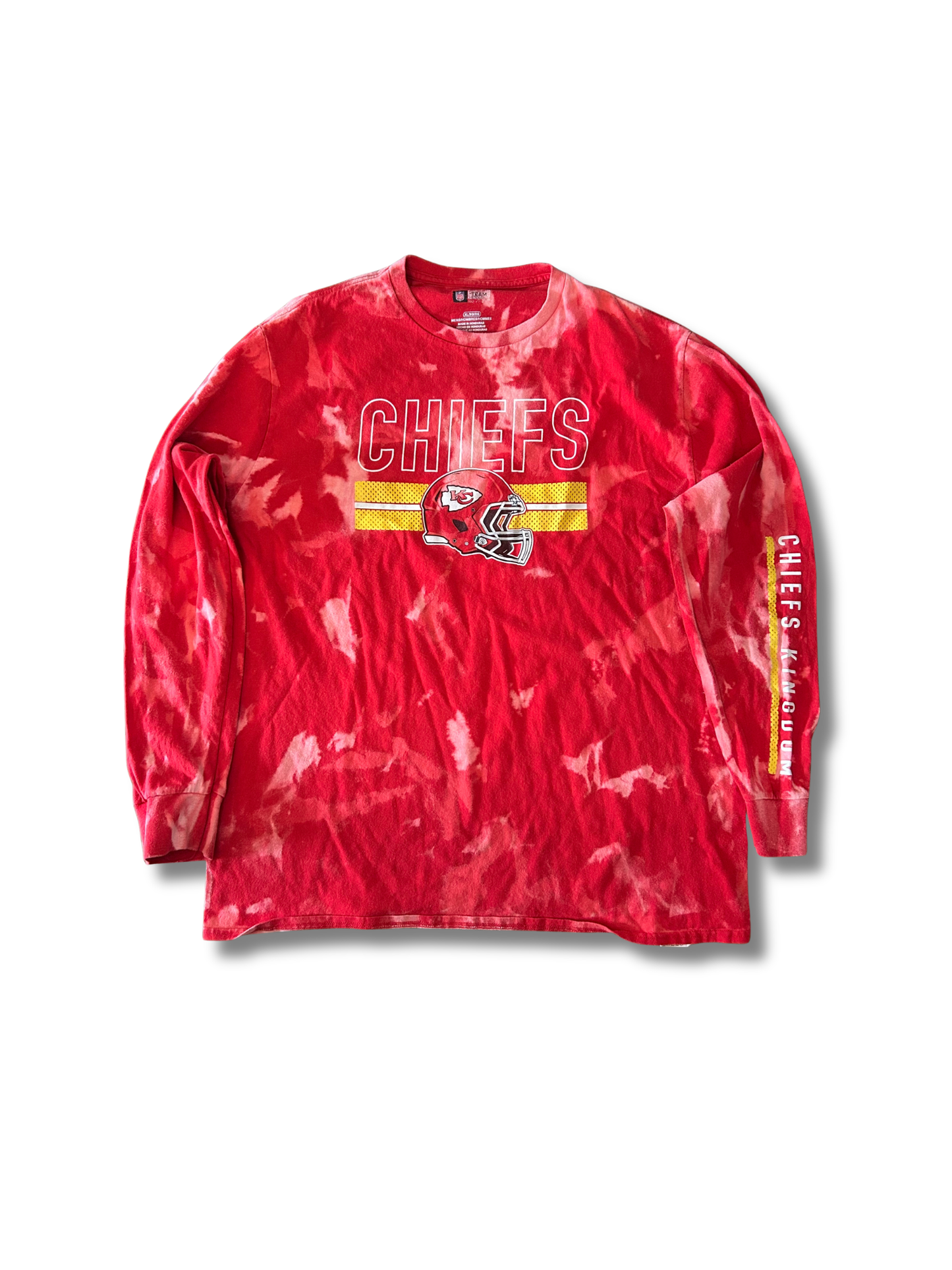 Chiefs Kingdom Long Sleeve Acid Wash T-Shirt