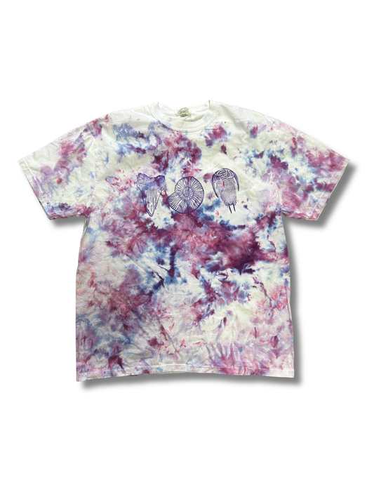 FOSSIL PURPLE VARIANTS HAND PRINTED T-SHIRT