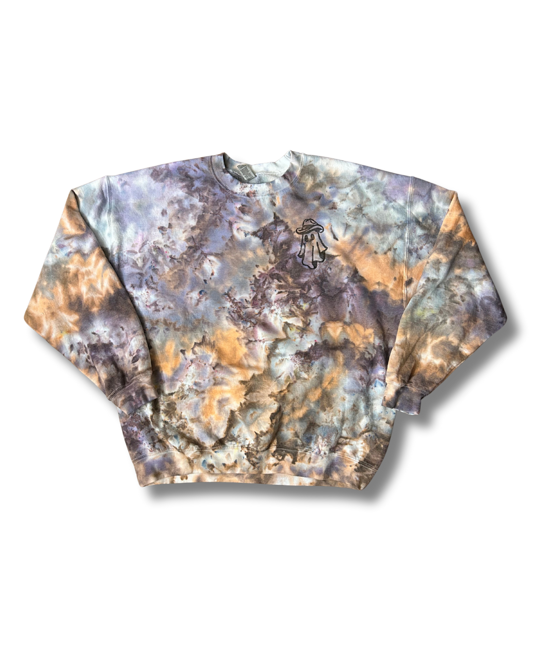 GHOST COWBOY PURPLE/ORANGE HAND PRINTED SWEATSHIRT