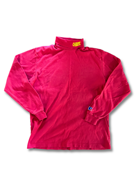 VINTAGE Embroidered Chiefs Turtleneck