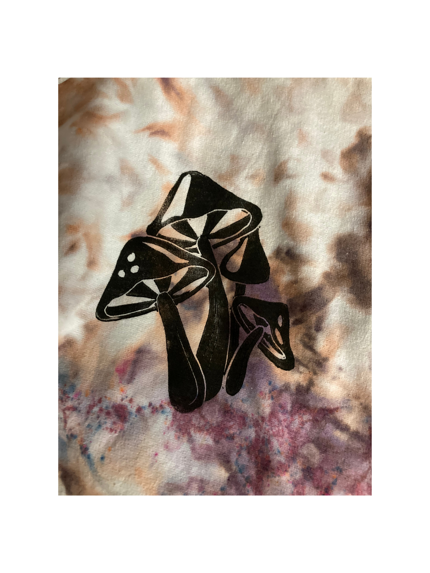 MUSHROOM HAND PRINTED HOODIE