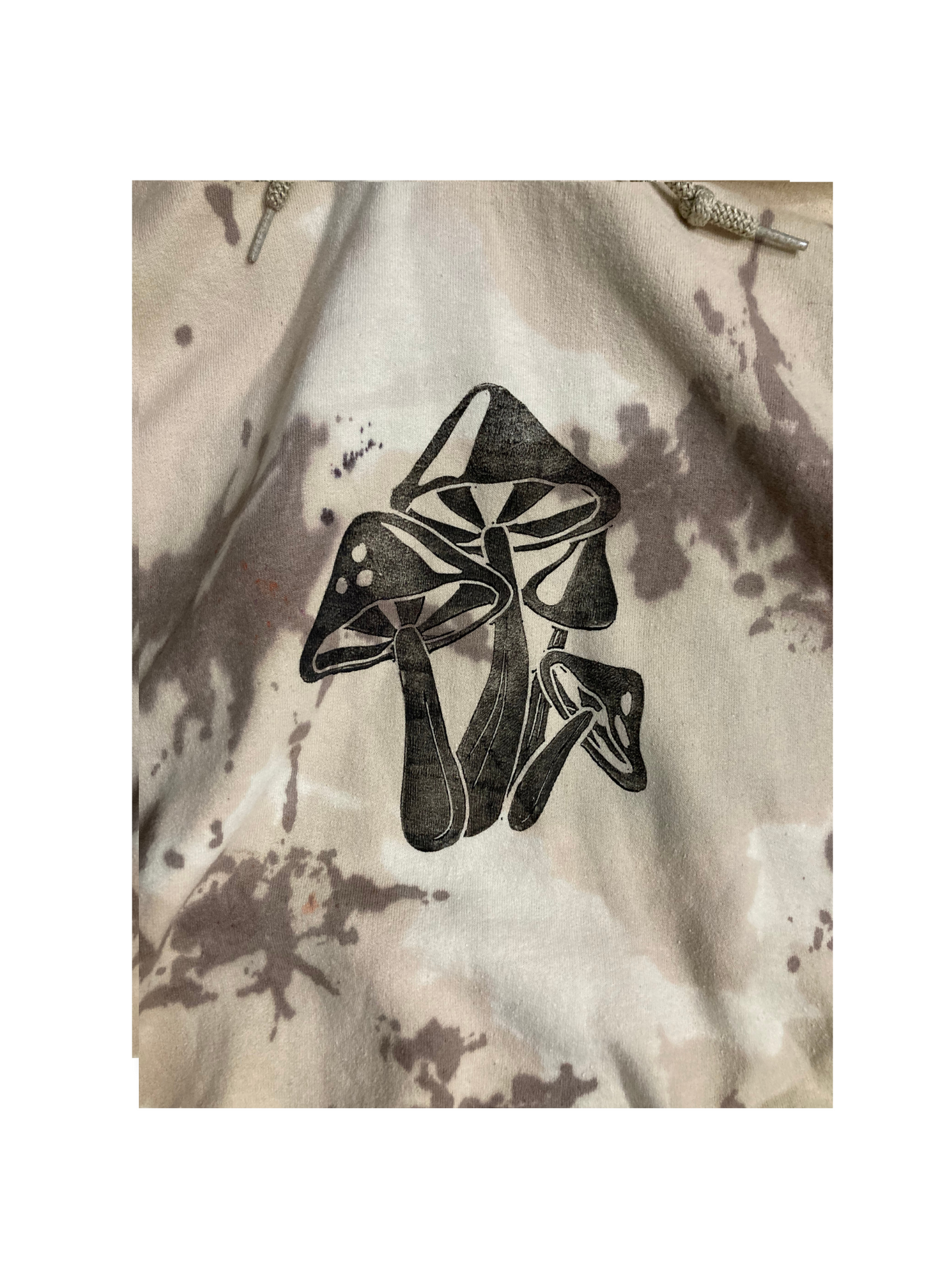 MUSHROOM HAND PRINTED HOODIE