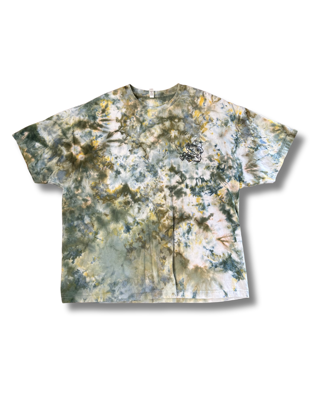 COWBOY FROG GREEN HAND PRINTED T-SHIRT