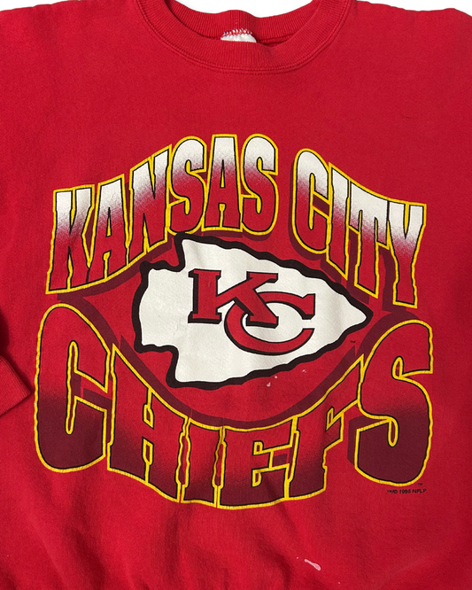 VINTAGE Big Logo 1996 Chiefs Crewneck