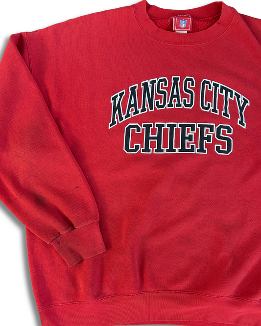 VINTAGE Kansas City Chiefs Red Crewneck – Classic Graphic