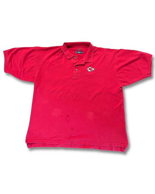 VINTAGE Kansas City Chiefs Red Polo