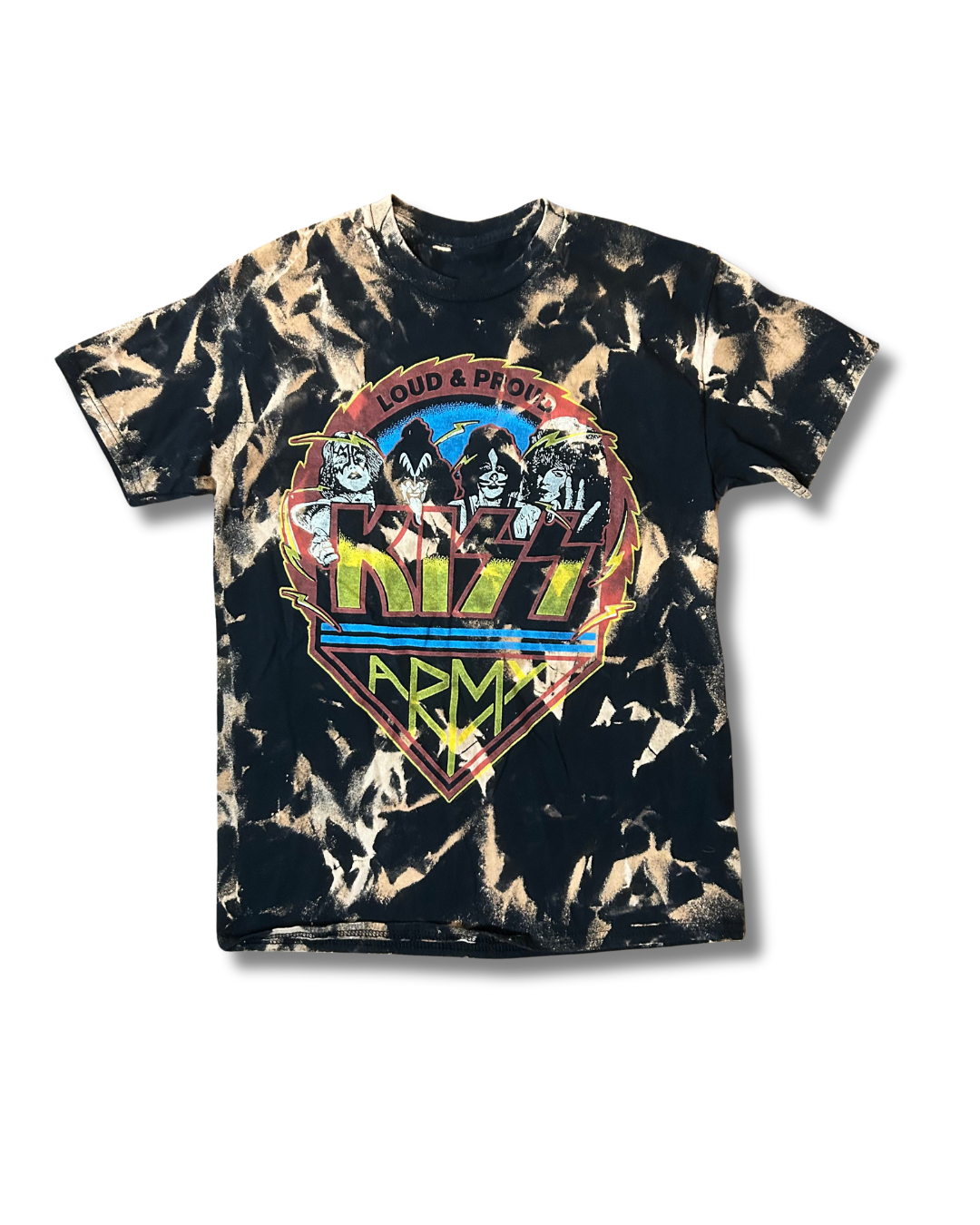 Kiss Acid Wash Tee