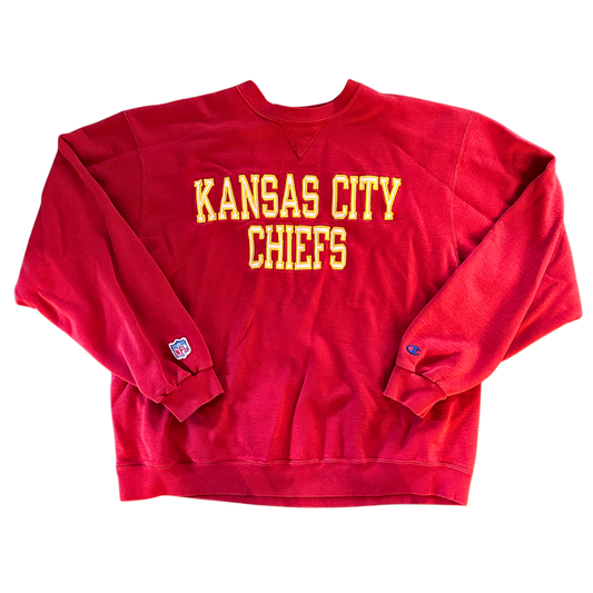 VINTAGE Champion Chiefs collegiate embroidered crewneck