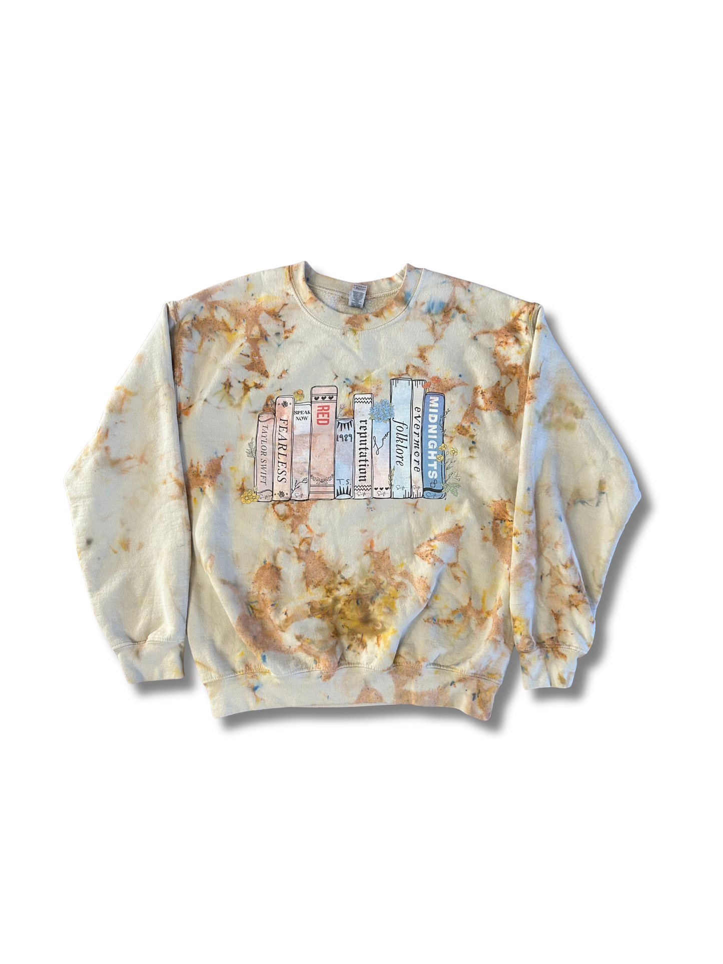 Swift Albums as Books Tie Dye Sweatshirt