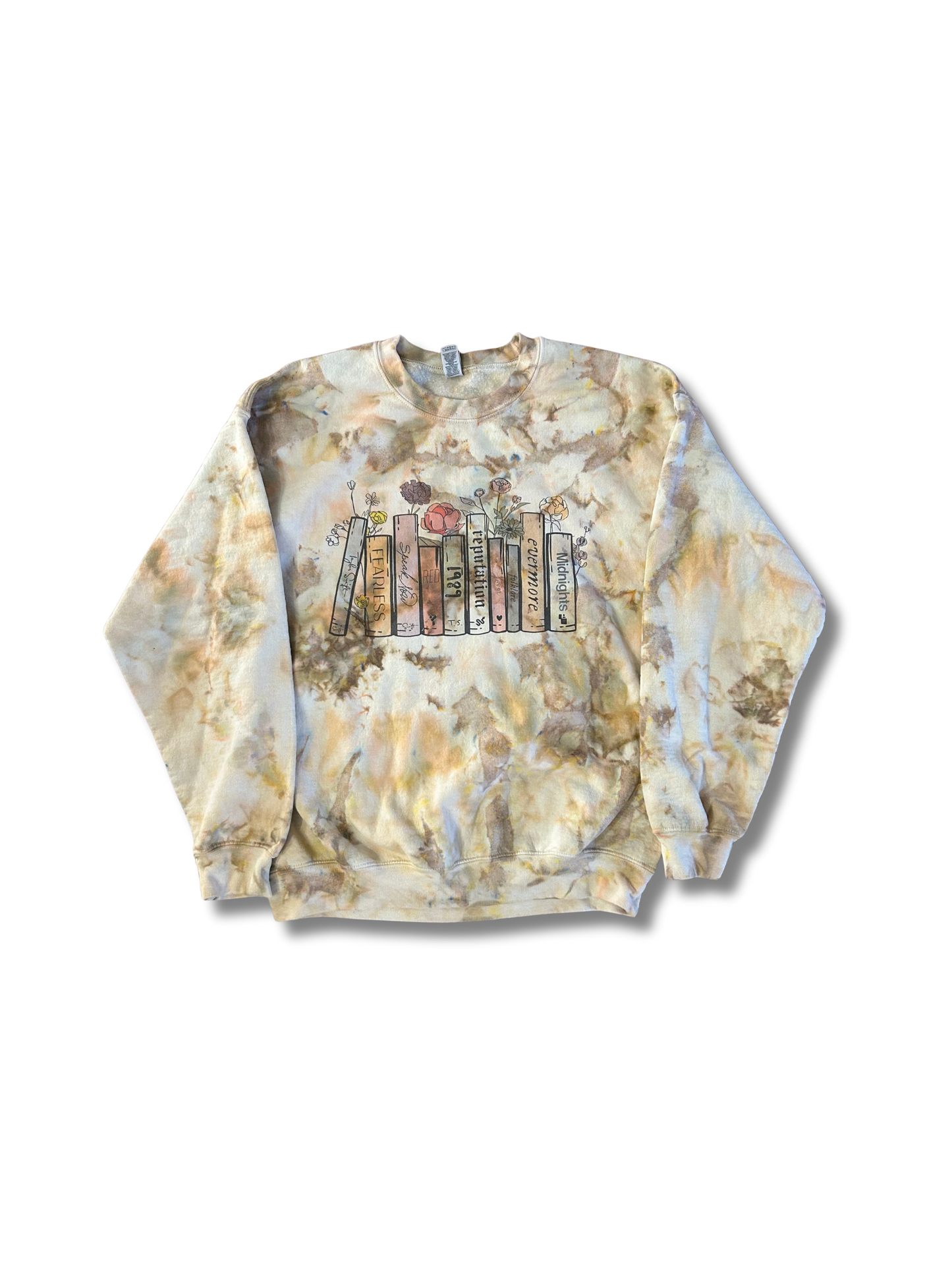 Swift Albums as Books Tie Dye Sweatshirt