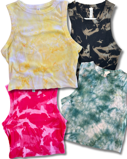 Hand Dyed Cropped Tanks