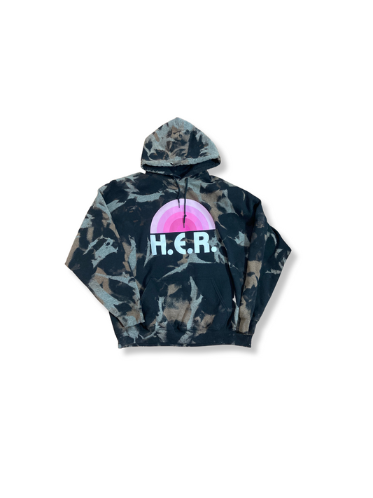 H.E.R. hoodie (hole in the hood)