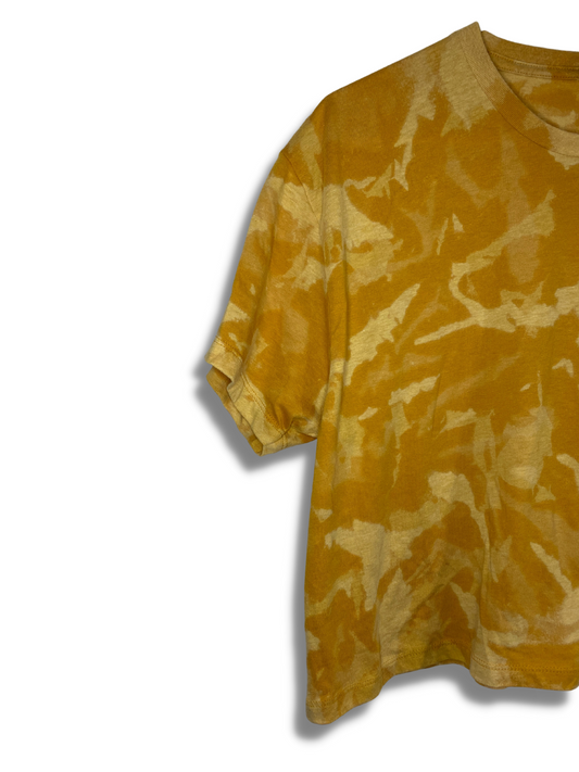 gold rush Acid Wash Cropped T-Shirt