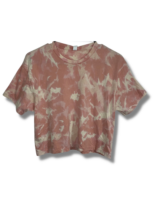 The Archer Pink Acid Wash Cropped T-Shirt