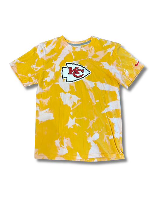 Yellow Nike Chiefs with Arrowhead Acid Wash T-Shirt