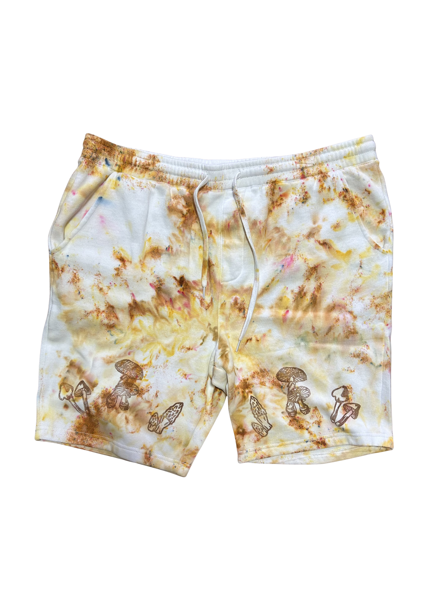 MUSHROOM BROWN VARIANTS HAND PRINTED SHORTS