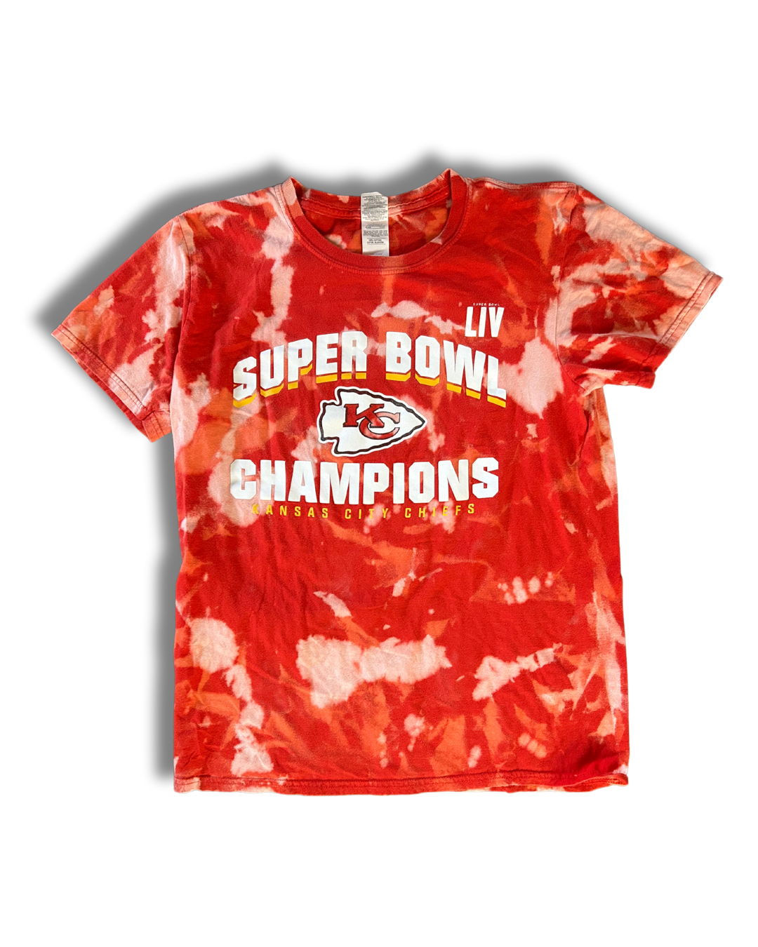 Red Acid Wash Super Bowl Champions T-Shirt