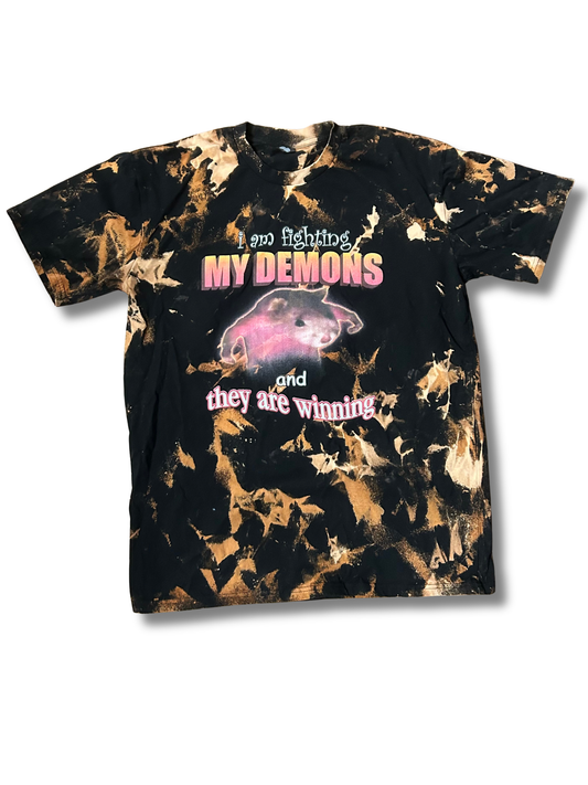 Fighting Demons Gerbil Hand Dyed T-Shirt