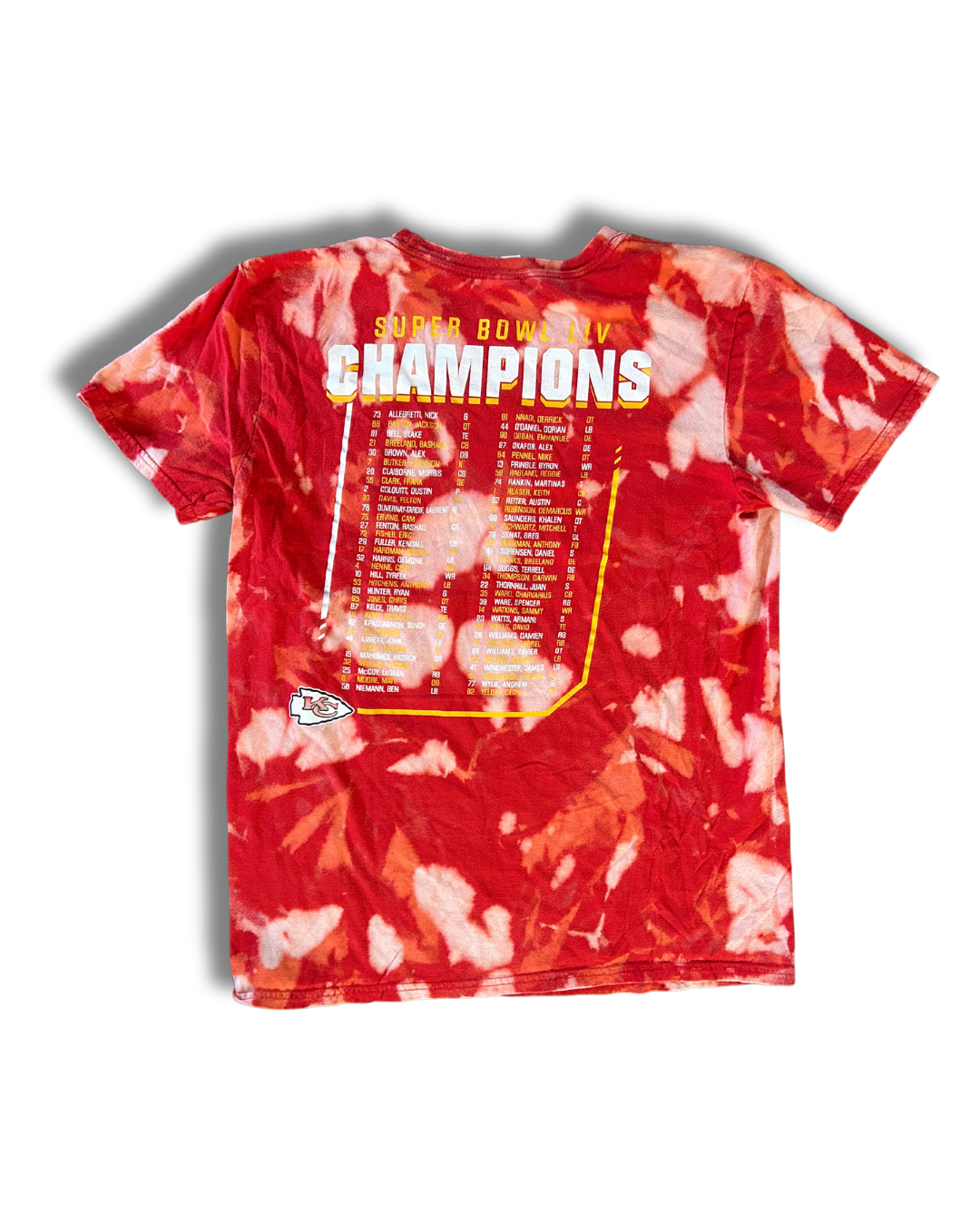 Red Acid Wash Super Bowl Champions T-Shirt