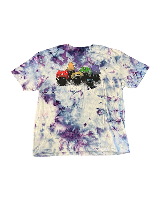 Mushroom Cats Tie Dye Tee