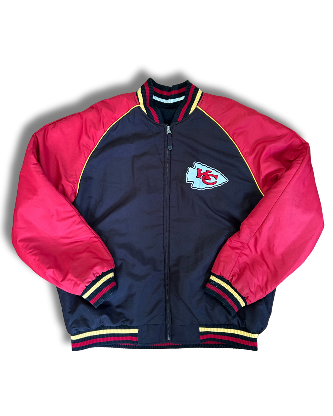 VINTAGE 1990s Reversible Kansas City Chiefs Varsity Bomber – Collector Edition – Size M (Fits XL)