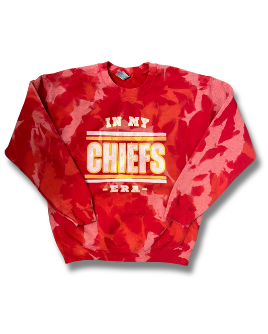 Red In My Chiefs Era Acid Wash Chiefs Crewneck Sweatshirt