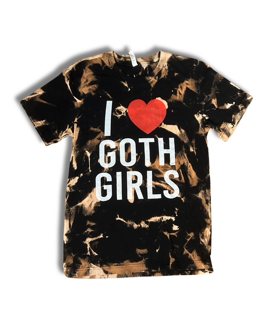 I Heart Goth Girls Acid Wash T-Shirt