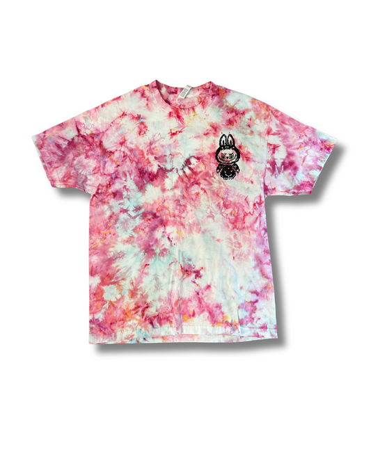 LEBOOBOO PINK VARIANTS HAND PRINTED T-SHIRT