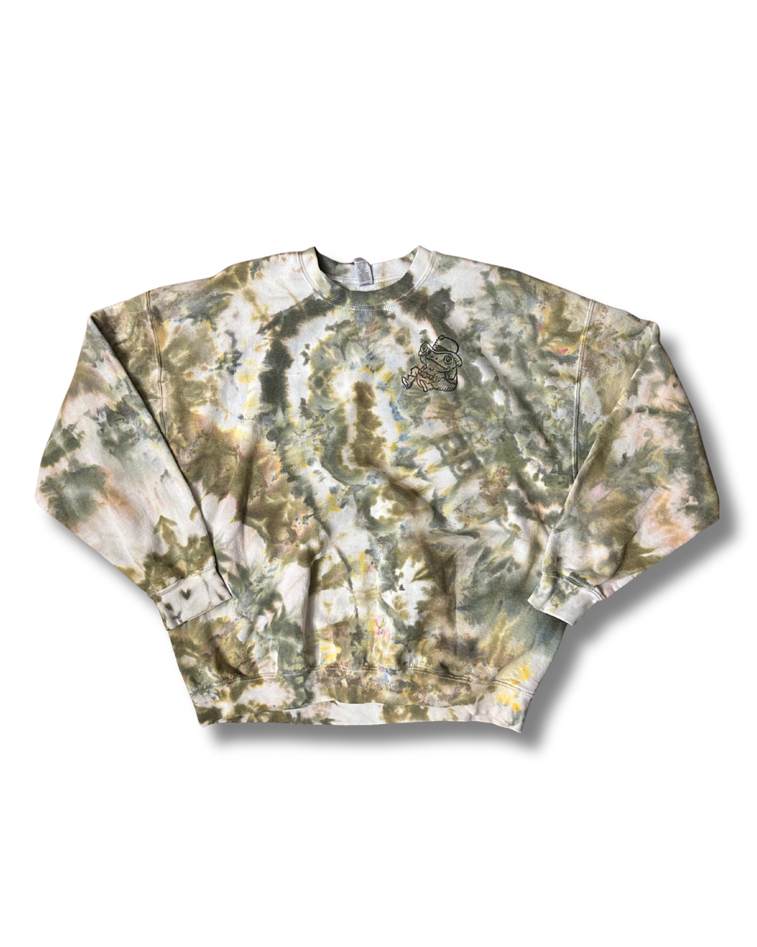 FROG COWBOY GREEN HAND PRINTED SWEATSHIRT 2XL/LONG SLEEVE XL