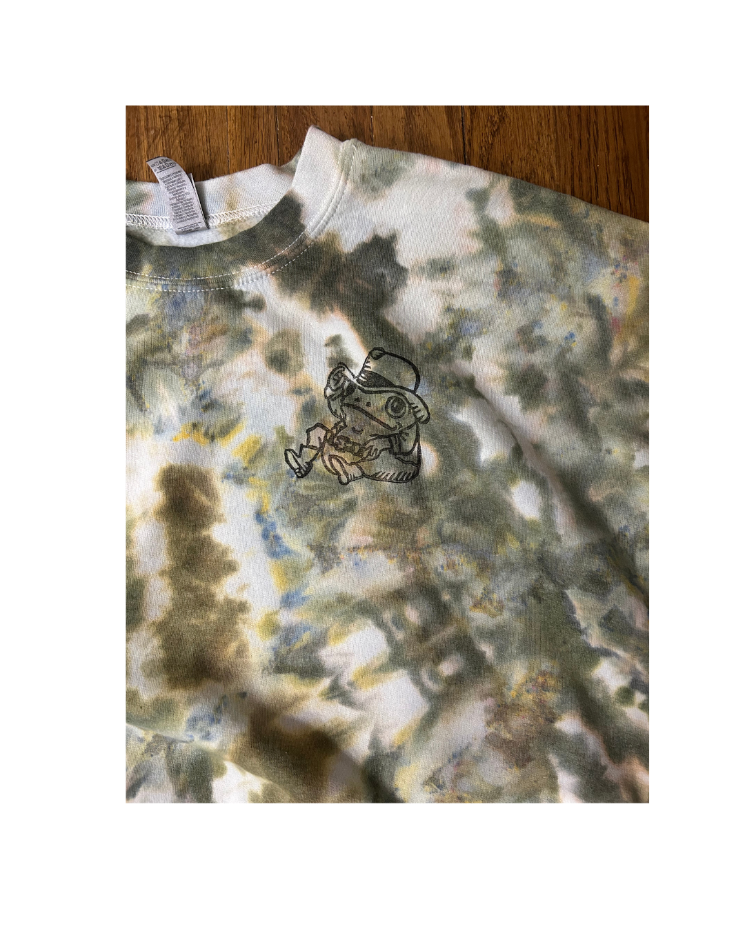 FROG COWBOY GREEN HAND PRINTED SWEATSHIRT 2XL/LONG SLEEVE XL