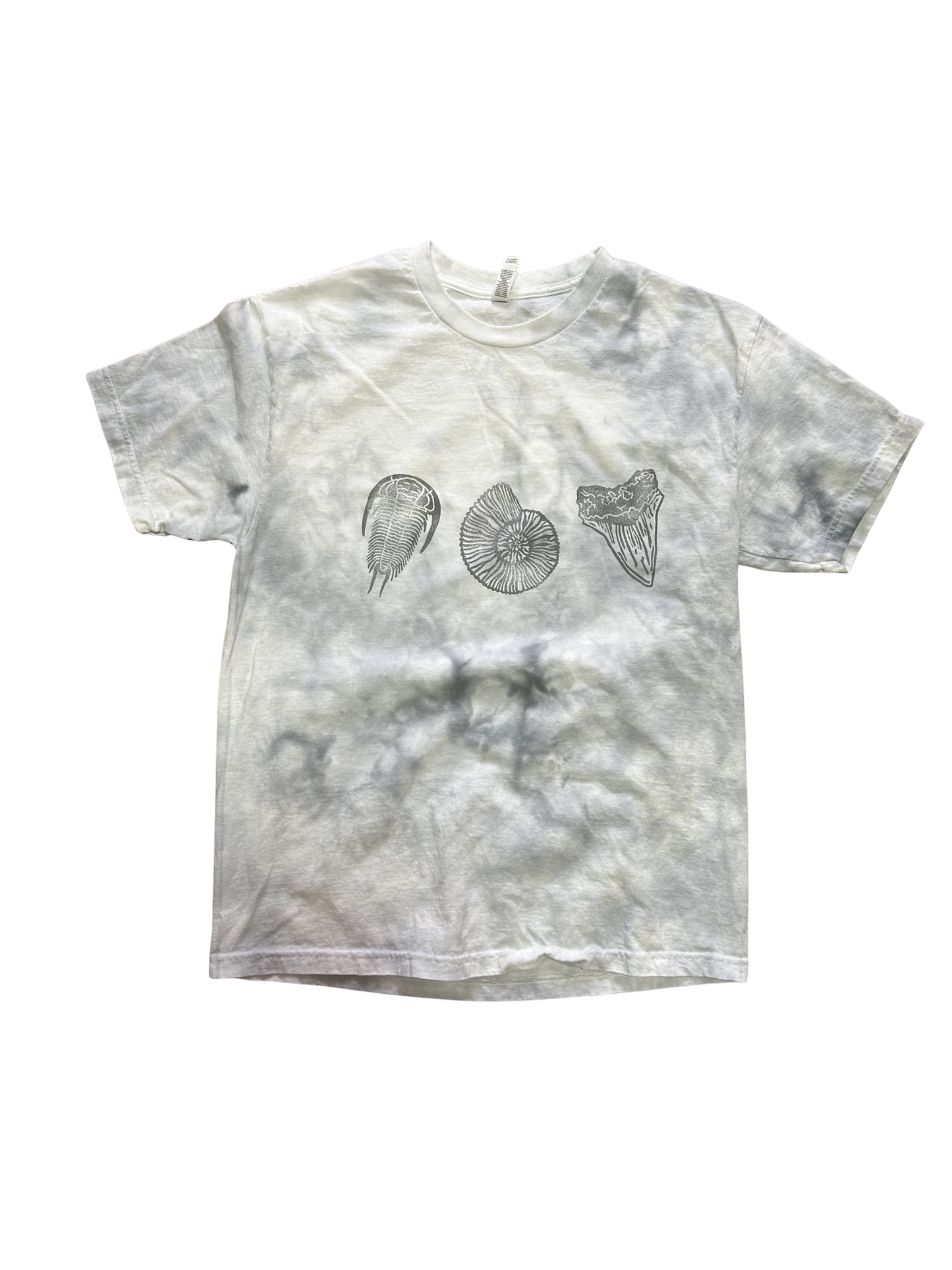 FOSSIL GREY VARIANTS HAND PRINTED T-SHIRT