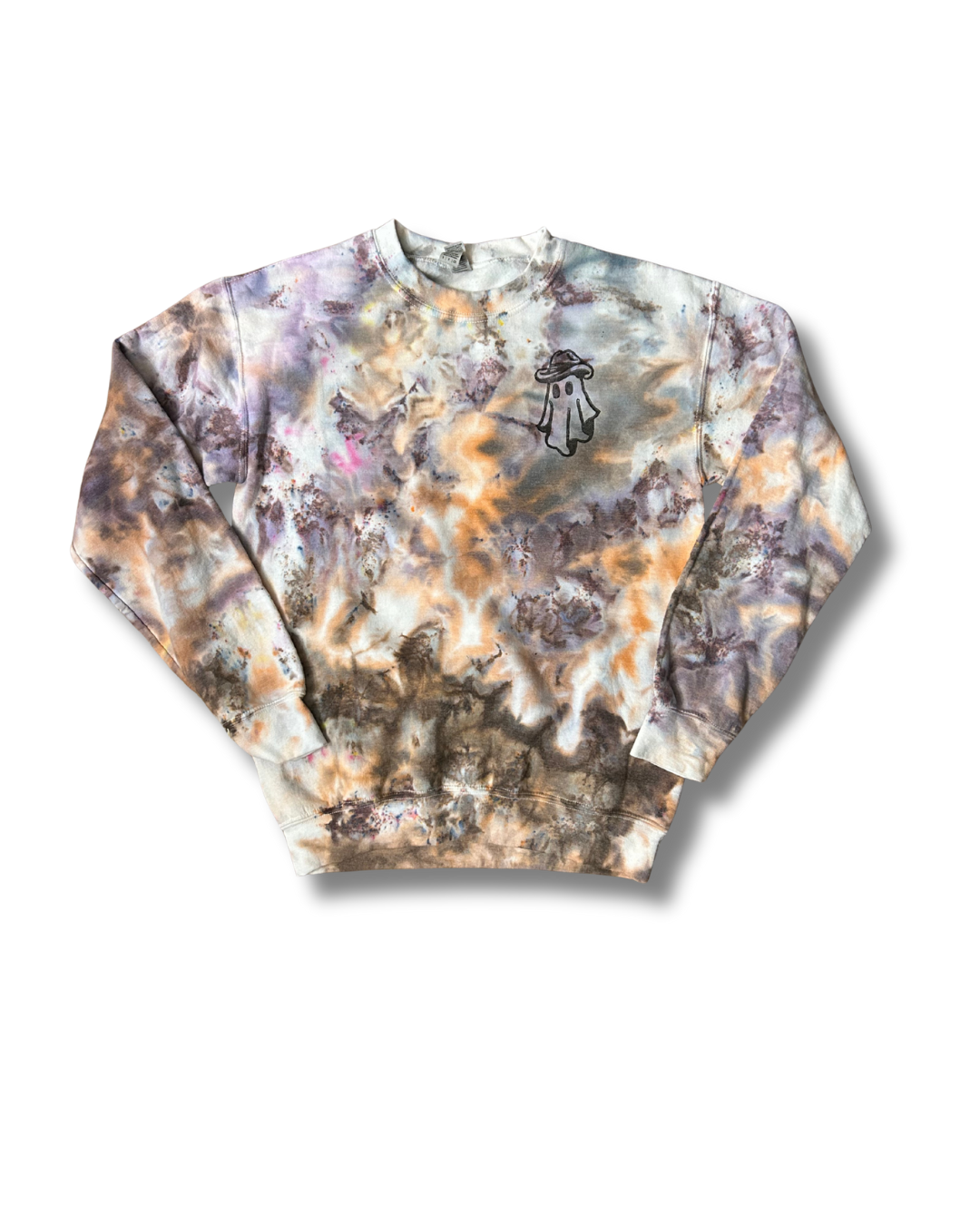 GHOST COWBOY PURPLE/ORANGE HAND PRINTED SWEATSHIRT