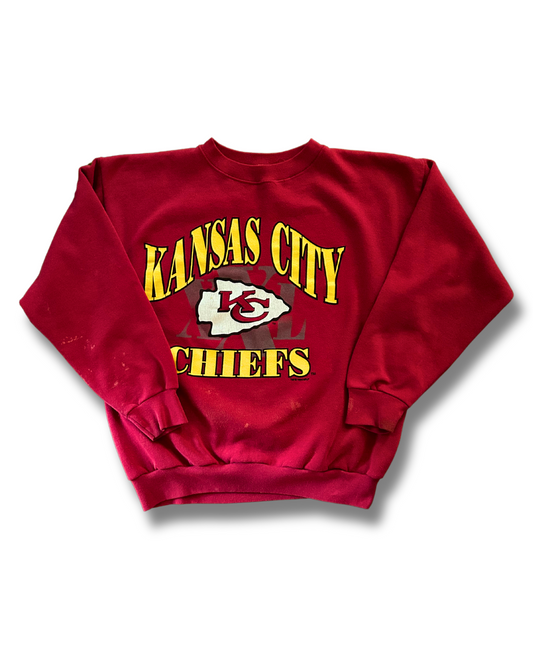 Red Vintage Classic Chiefs Crewneck Sweatshirt