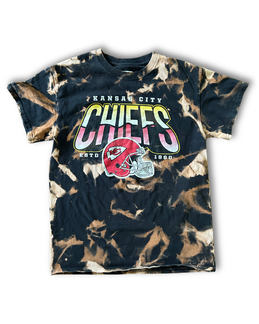 Black Acid Wash Chiefs T-Shirt