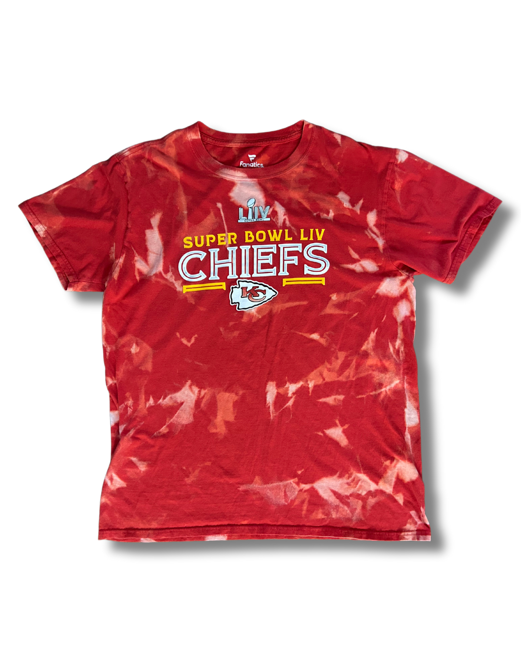 Red Acid Wash Chiefs Super Bowl T-Shirt