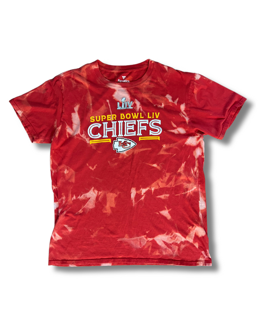 Red Acid Wash Chiefs Super Bowl T-Shirt