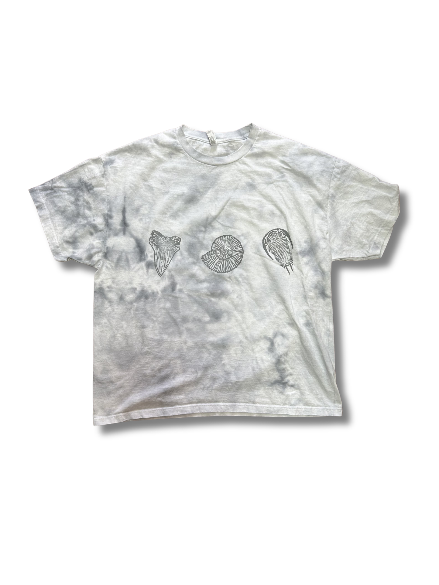 FOSSIL GREY VARIANTS HAND PRINTED T-SHIRT