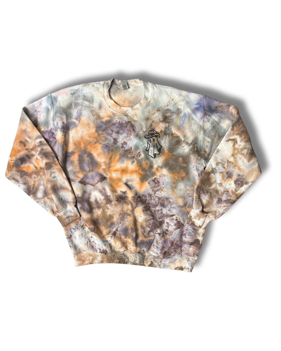 GHOST COWBOY PURPLE/ORANGE HAND PRINTED SWEATSHIRT