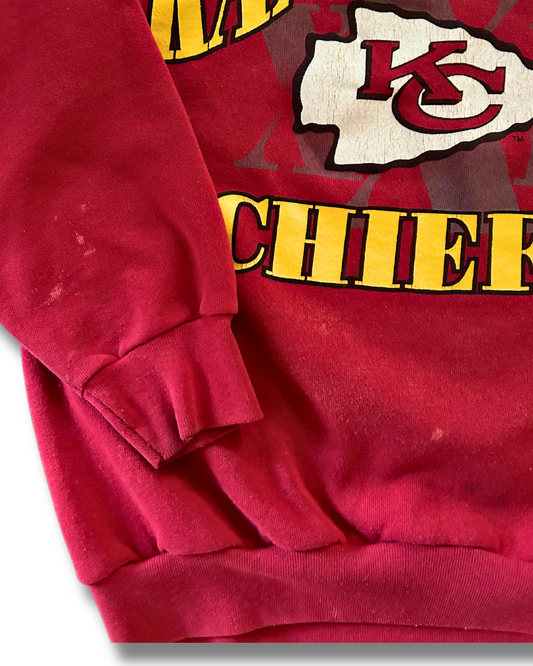 Red Vintage Classic Chiefs Crewneck Sweatshirt