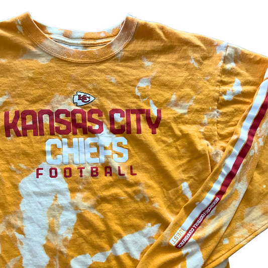 Yellow Chiefs Acid Wash Long Sleeve T-Shirt
