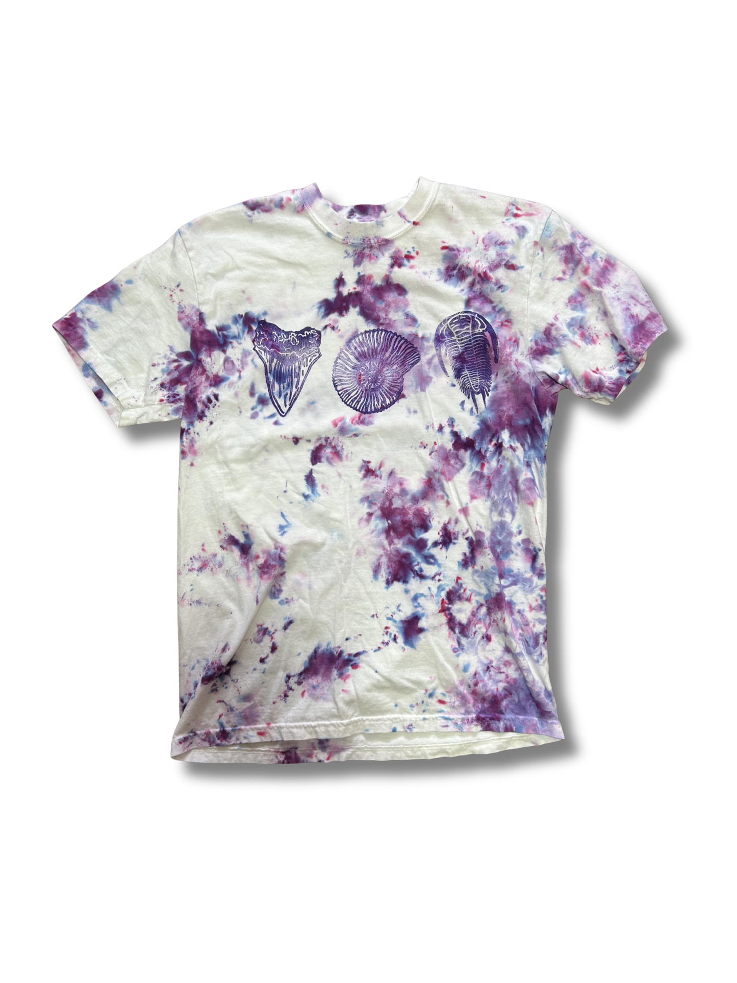 FOSSIL PURPLE VARIANTS HAND PRINTED T-SHIRT