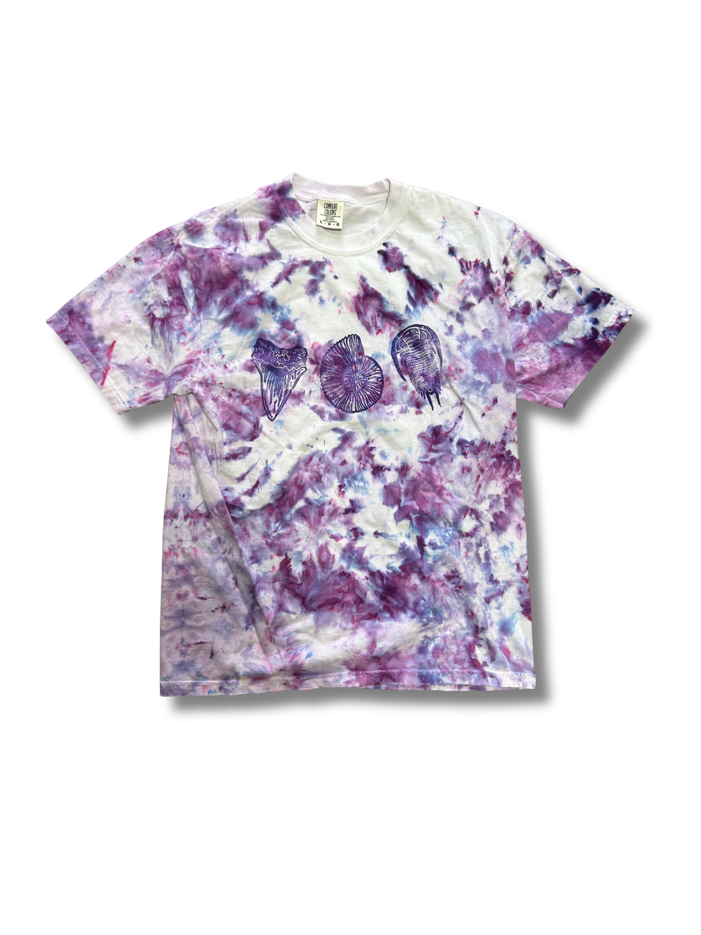 FOSSIL PURPLE VARIANTS HAND PRINTED T-SHIRT