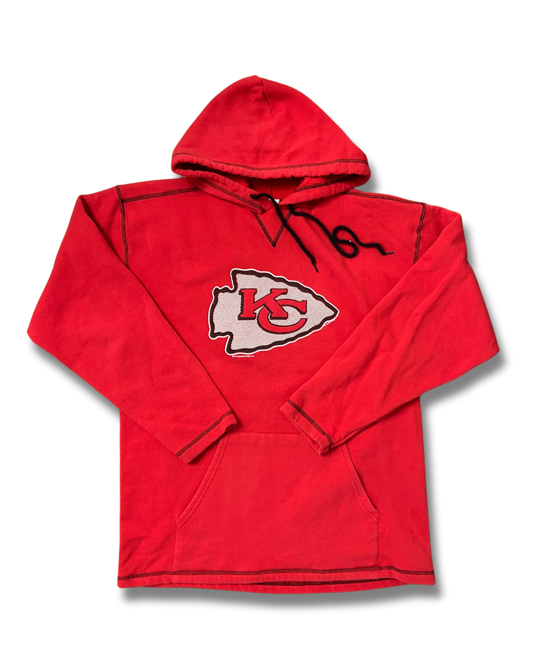 Unique Red Vintage Classic Chiefs Hoodie with contrast stitching